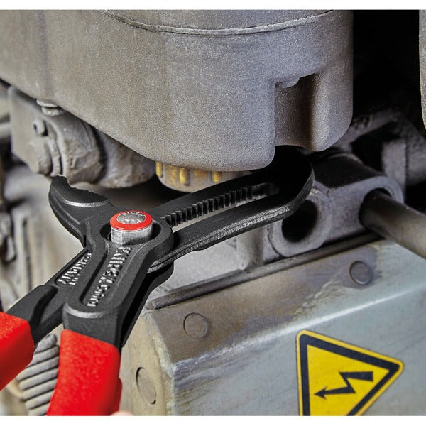 Knipex Cobra QuickSet Rohr- / Wasserpumpen-Zange 87 21 300 (rot, Länge 300mm, für Rohre bis 2.3/4")