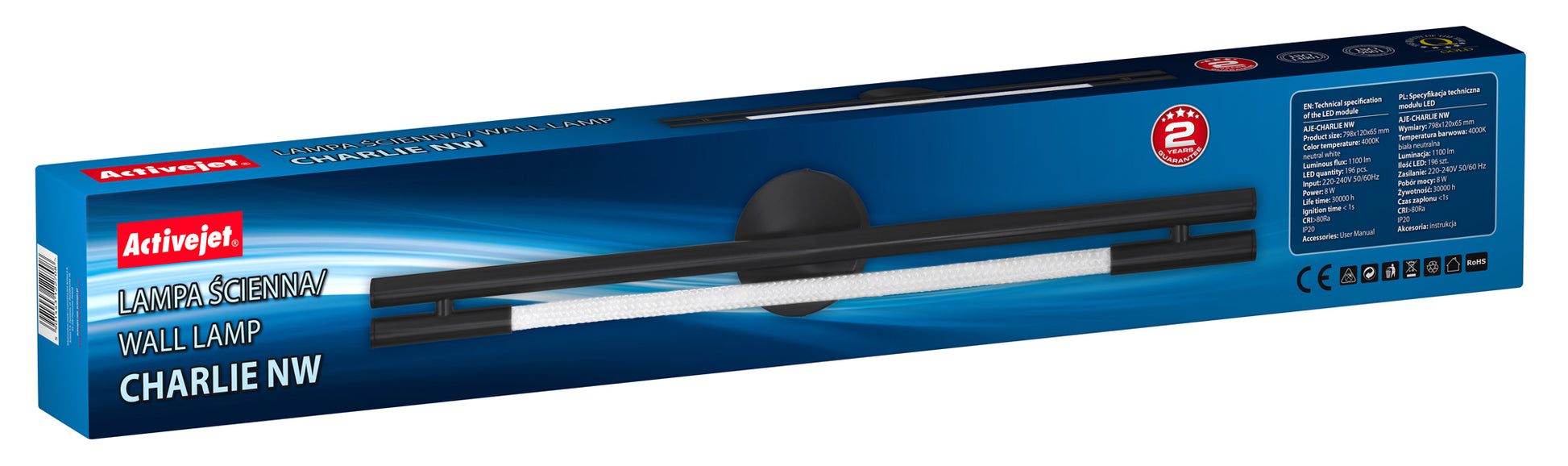 Activejet LED wall lamp AJE-CHARLIE NW