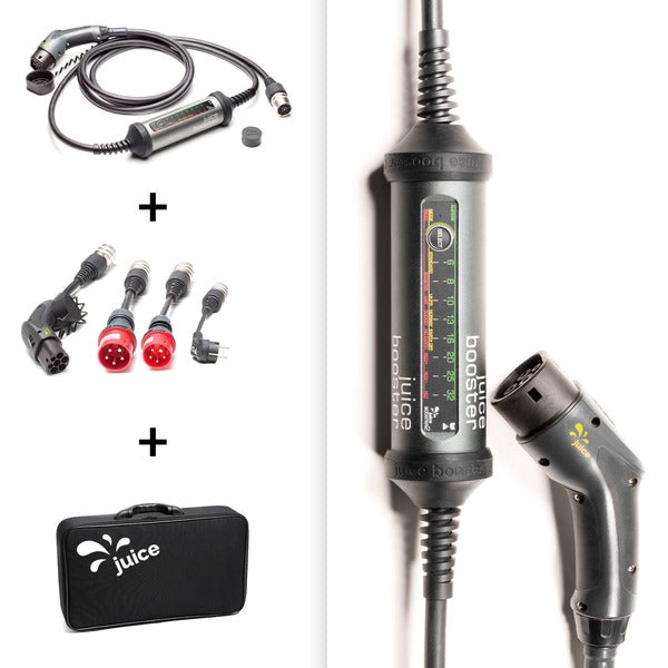 Juice Technology JUICE BOOSTER 2 Traveller Plus EV Set (EU) (anthrazit/schwarz, 1,4 - 22 kW, 3,1 Meter Kabel)