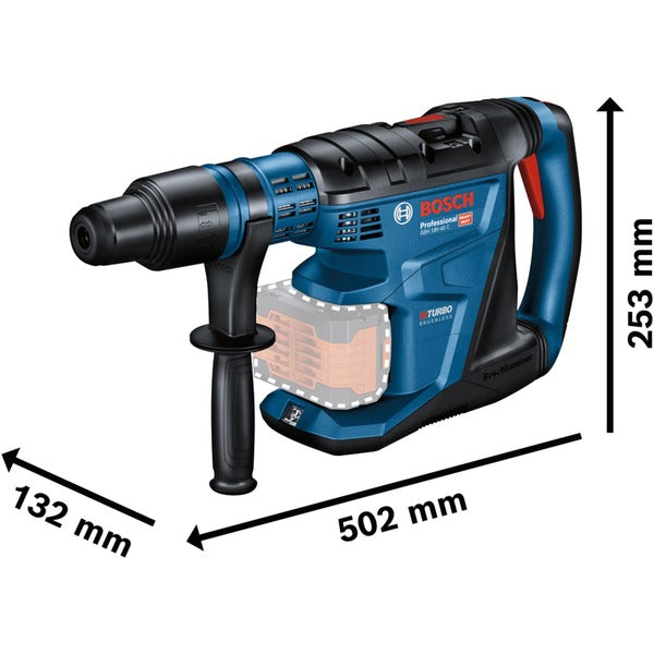 Bosch Powertools PRO Akku-Bohrhammer BITURBO GBH 18V-40 C Professional solo (blau/schwarz, ohne Akku und Ladegerät, in XL-BOXX)