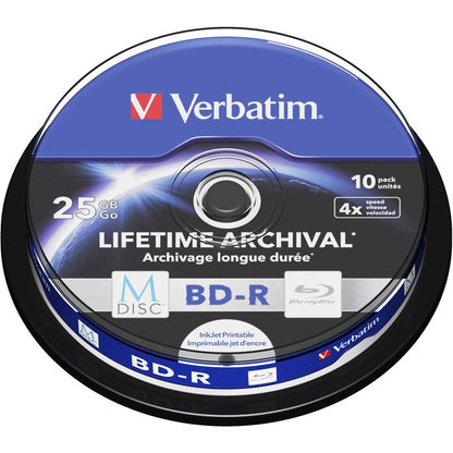 Verbatim M-DISC BD-R 4x 25 GB (4-fach, 10 Stück, bedruckbar)