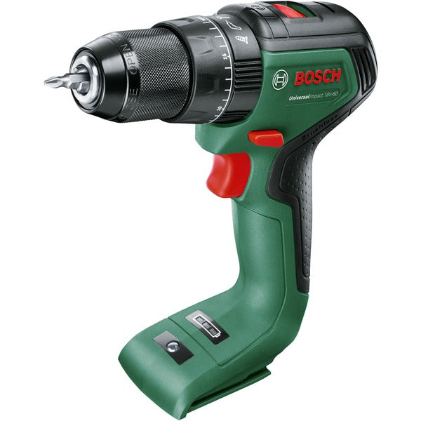 Bosch Powertools Akku-Schlagbohrschrauber UniversalImpact 18V-60 BARETOOL (grün/schwarz, ohne Akku und Ladegerät, POWER FOR ALL ALLIANCE)
