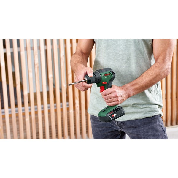 Bosch Powertools Akku-Bohrschrauber UniversalDrill 18V-60 (grün/schwarz, 2x Li-Ionen Akku 2,0Ah, Koffer, POWER FOR ALL ALLIANCE)