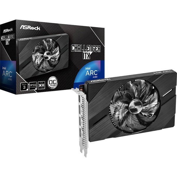 ASRock Intel Arc A380 Challenger ITX 6GB OC Graphics Card