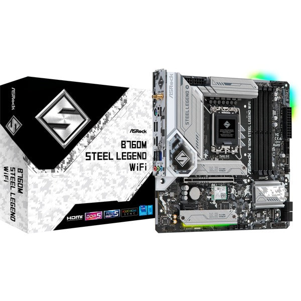 Asrock B760M Steel Legend WiFi (γκρι/μαύρο)