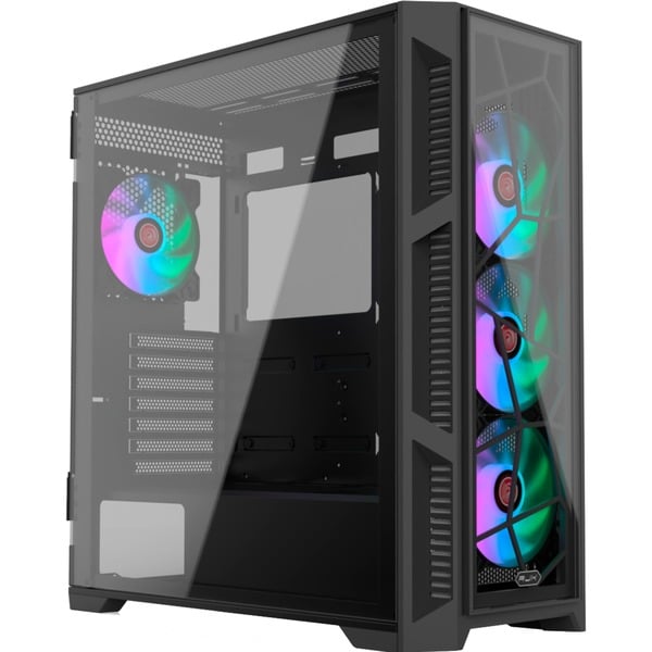 RAIJINTEK PONOS ULTRA TG4 (μαύρο, Εμπρός και Πλευρικό τμήμα από Θερμαινόμενο Γυαλί)
