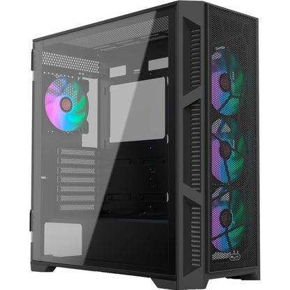 RAIJINTEK PONOS ULTRA MS4 (μαύρο, πλαϊνές επιφάνειες από γυαλί Tempered)