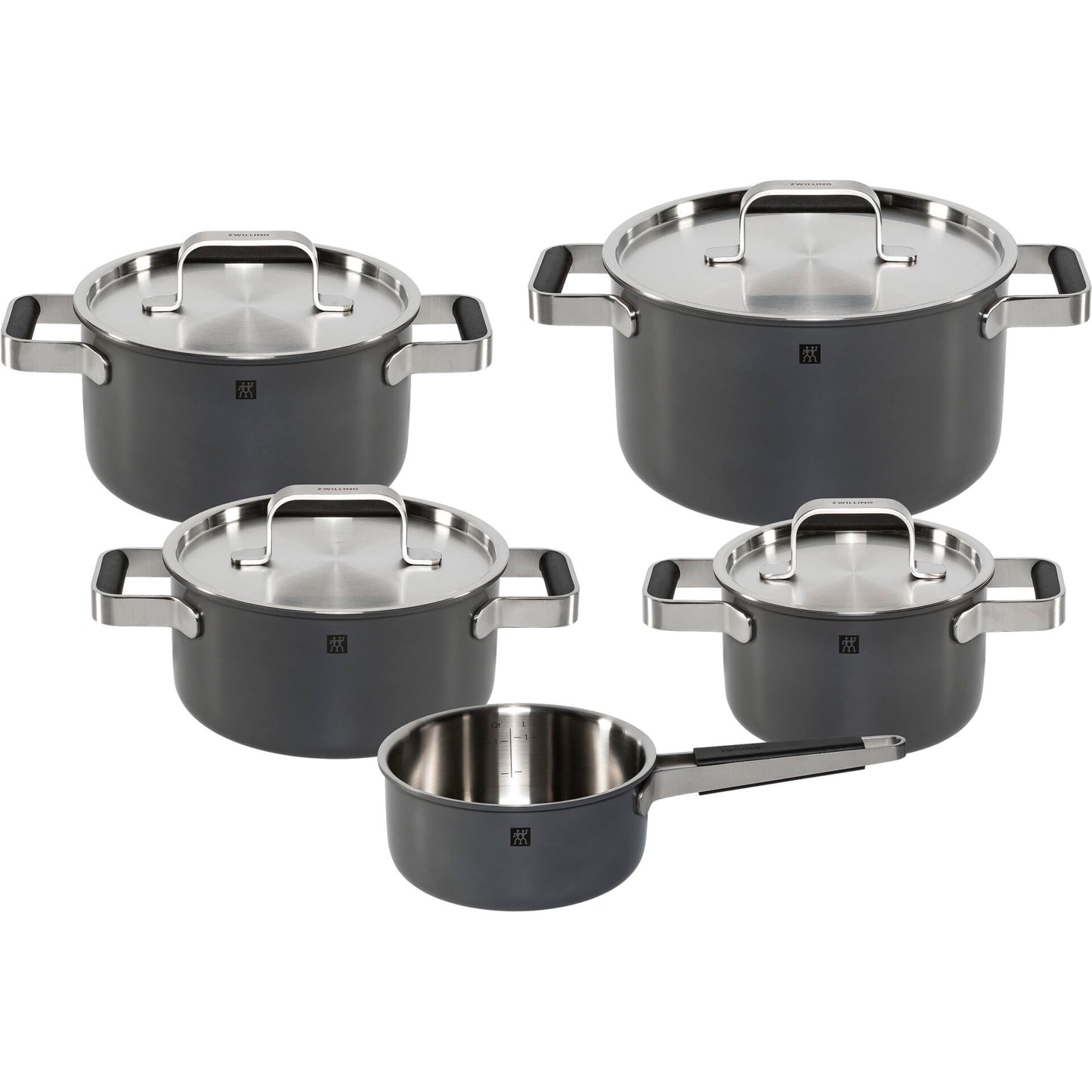 Zwilling Pure Σετ Μαγειρικών Σκευών 5 τεμαχίων 18/10 Γκρι