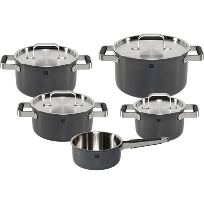 Zwilling Pure Σετ Μαγειρικών Σκευών 5 τεμαχίων 18/10 Γκρι