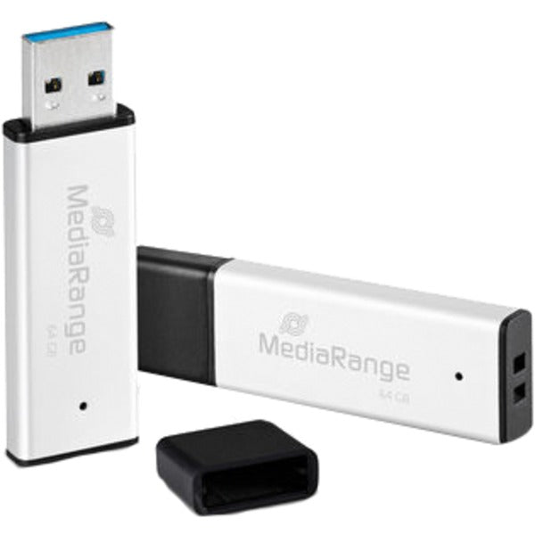 MediaRange High performance 64 GB (silber/schwarz, USB-A 3.2 Gen 1)