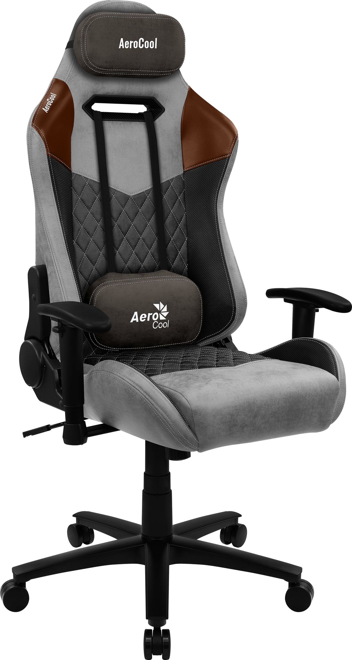 Aerocool DUKE AeroSuede Universal gaming chair Black, Brown, Grey