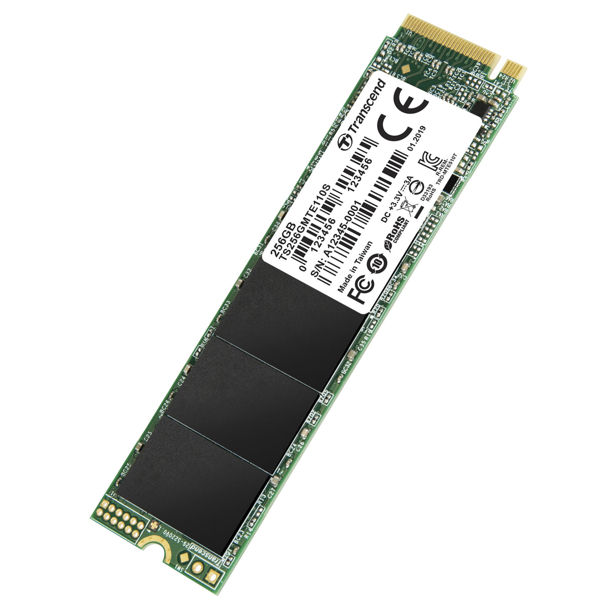 SSD 256GB Transcend M.2 MTE110S (M.2 2280) PCIe Gen3 x4 NVMe