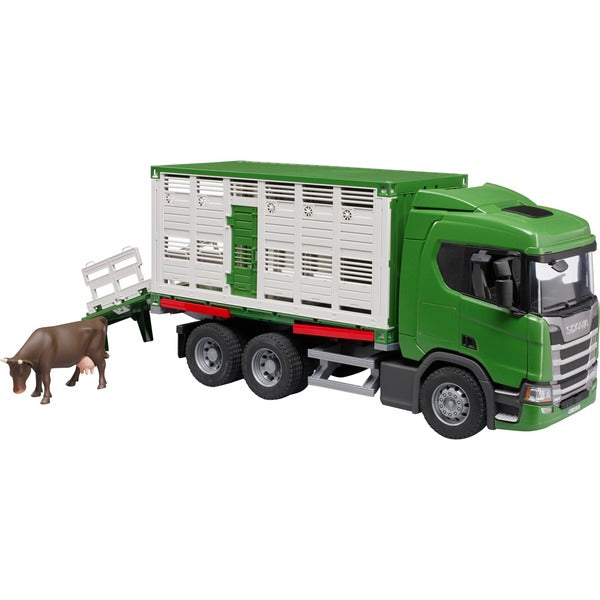 BRUDER 03548 Scania Super 560R Tiertransport-LKW (inkl. 1 Rind)