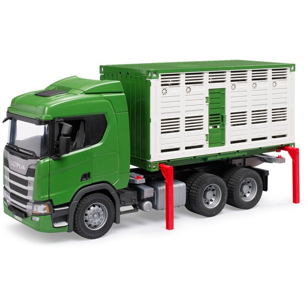 BRUDER 03548 Scania Super 560R Tiertransport-LKW (inkl. 1 Rind)