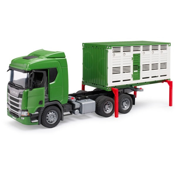 BRUDER 03548 Scania Super 560R Tiertransport-LKW (inkl. 1 Rind)