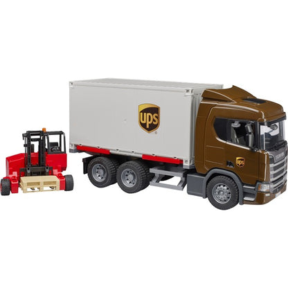 BRUDER Scania Super 560R Logistik LKW με Mitnahmestapler
