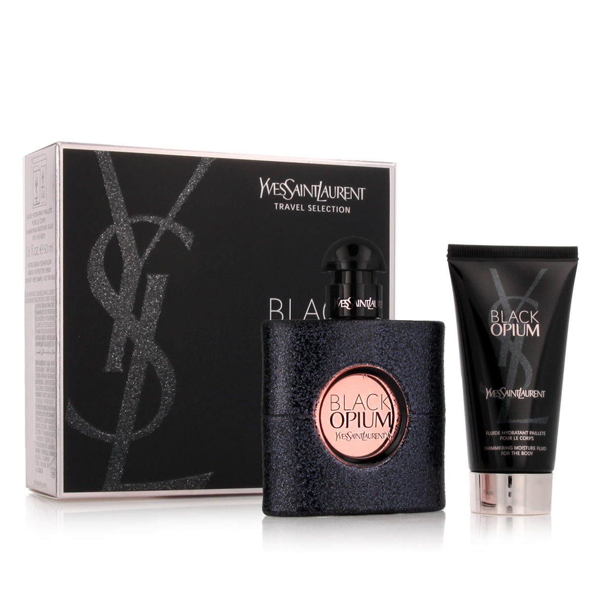 Yves Saint Laurent Black Opium Eau de Parfum 50 ml with Body Care Moisturizer 50 ml for Women