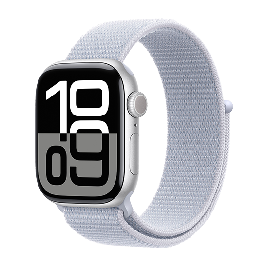 Watch Apple Watch Series 10 GPS 42mm Silver Aluminium Case with Sport Loop - Blue Cloud