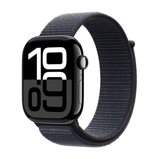 Watch Apple Watch Series 10 GPS 46mm Jet Black Aluminium Case with Sport Loop - Black