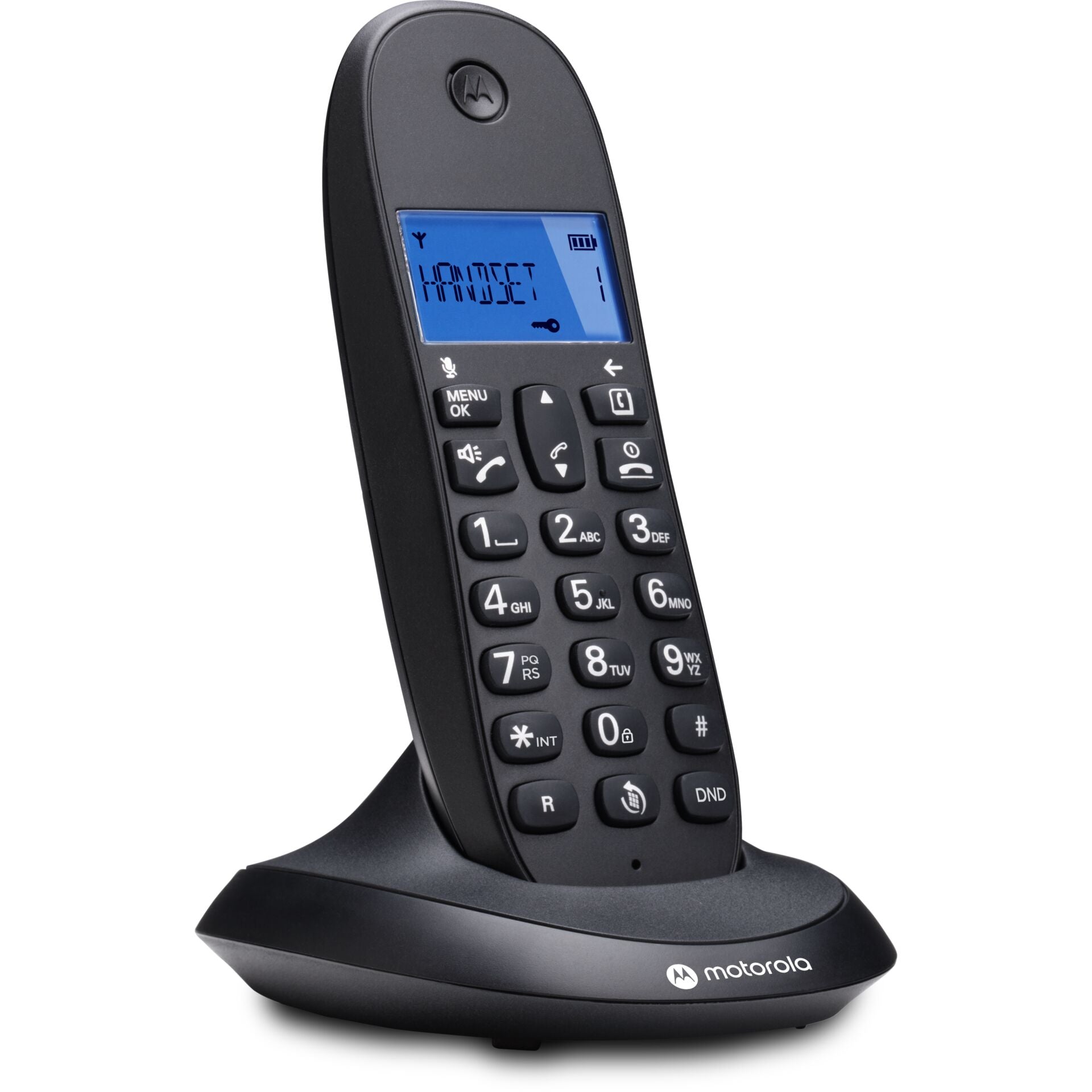 Motorola C1001CB+ Μαύρο Ασύρματο Τηλέφωνο
