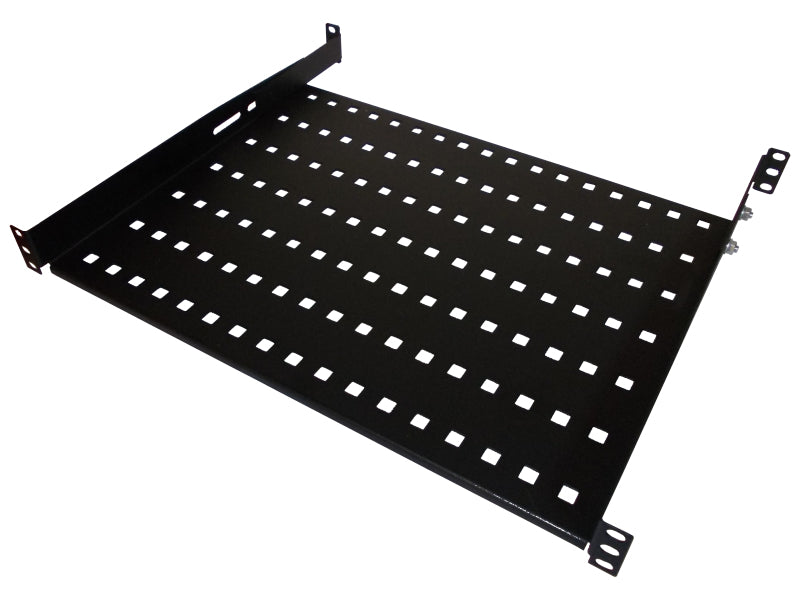 Alantec SA-P-19-1U-550-4-C-02 Fixed 19" Shelf, 1U Height, 550mm Depth, Black