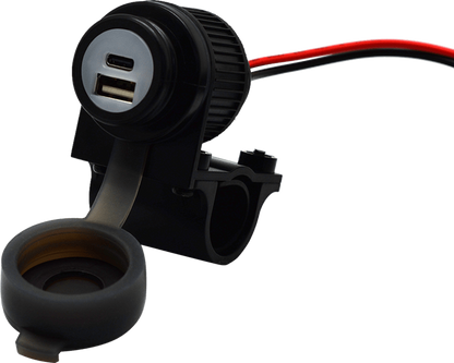 Albrecht Duo USB A+C Steckdose Motorrad 12/24V