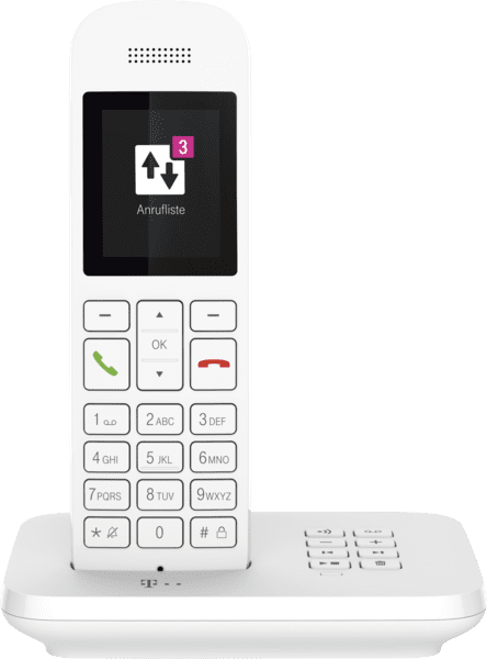 Telekom Sinus A12 Λευκό με Βάση και Ακουστικό