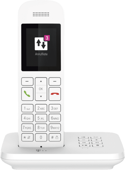 Telekom Sinus A12 Λευκό με Βάση και Ακουστικό