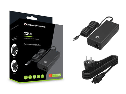 CONCEPTRONIC Ladegerät 1Port GaN USB-C Desk 100WPD3.0/PPS sw