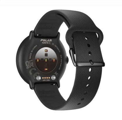 Polar Ignite 3 Titanium Silicone Band black