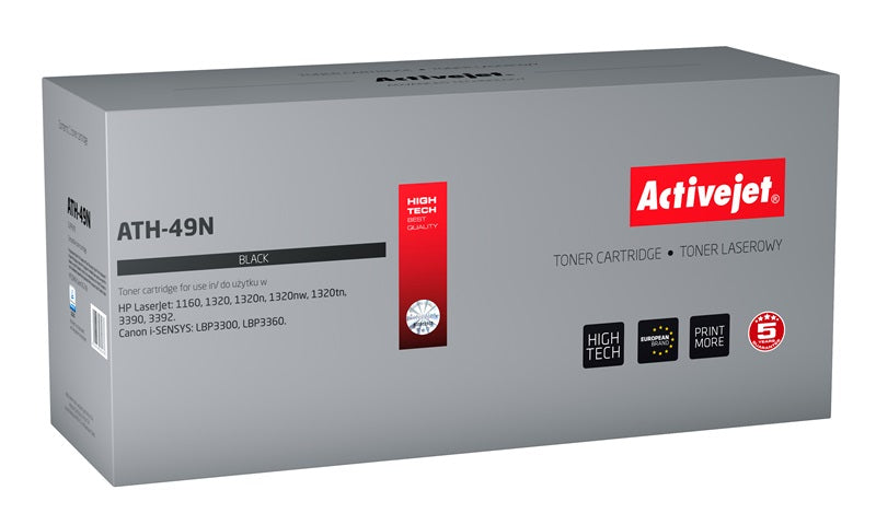 Activejet ATH-49N Toner (replacement for HP 49A Q5949A, Canon CRG-708; Supreme; 3200 pages; black)