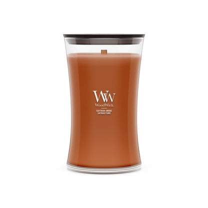 WoodWick Saffron Smoke Wax Candle Cylinder Brown — 1 pc