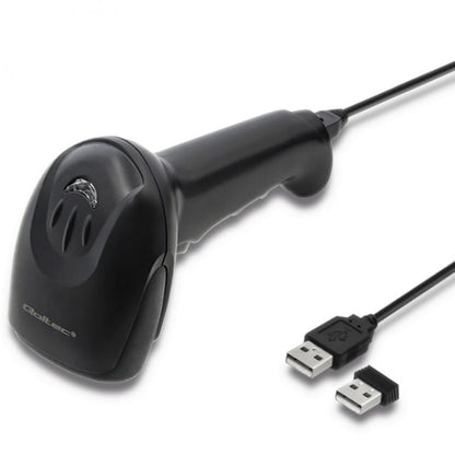 Qoltec 50868 Wireless Laser Scanner 1D | 2D | Black