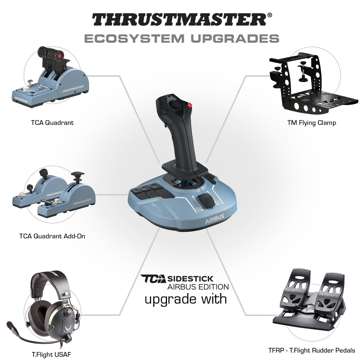 Thrustmaster TCA Sidestick Airbus Edition (blaugrau/schwarz)