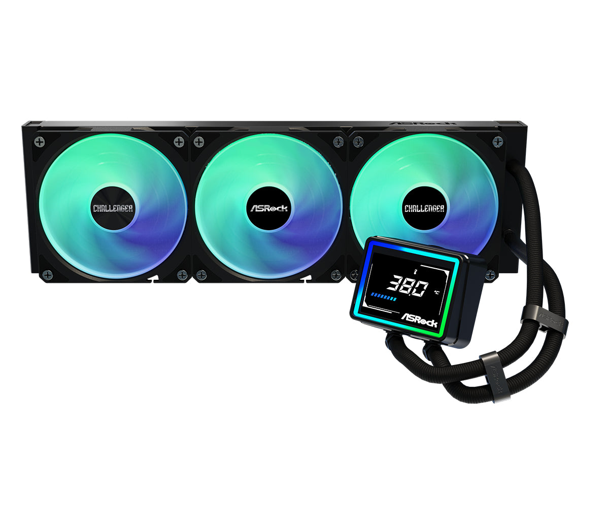 Σετ Υδρόψυξης Ψηφιακής Επεξεργασίας Asrock Challenger 360 με Ανεμιστήρα 12 εκ., Μαύρο