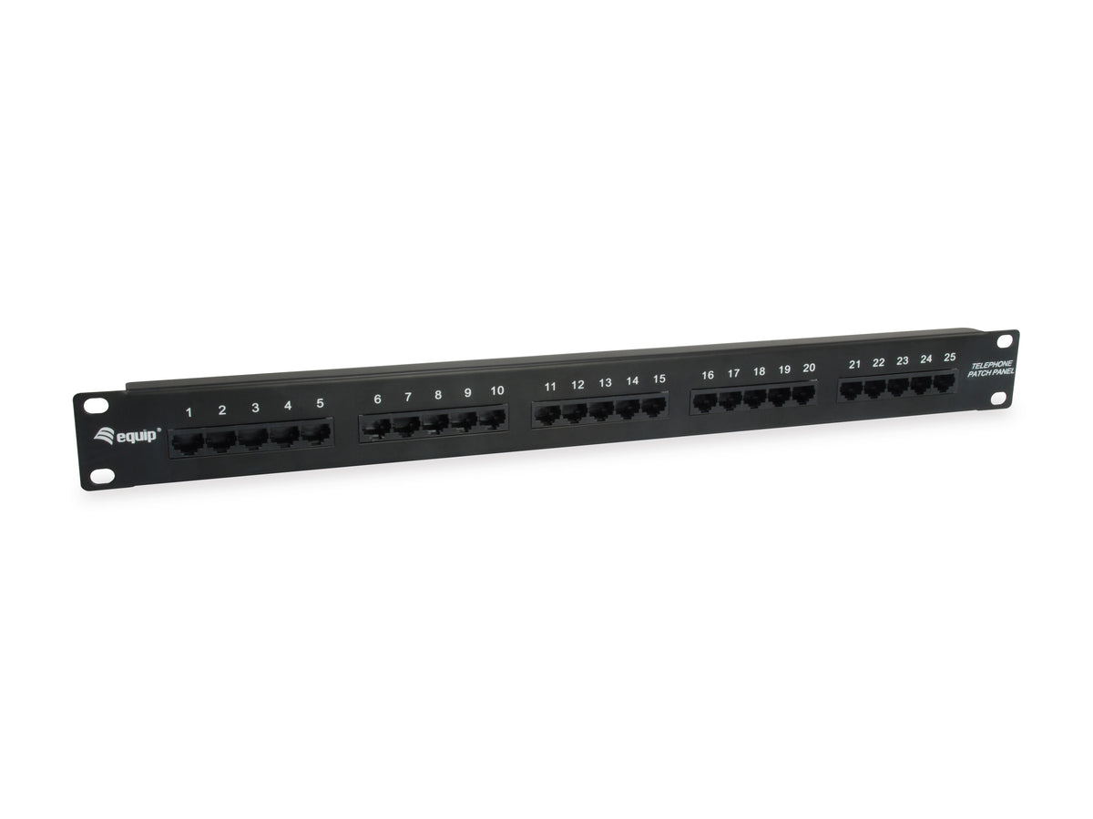 Equip 19" Patchpanel 25xRJ45 Cat3  UTP 1U       ISDN RAL9005