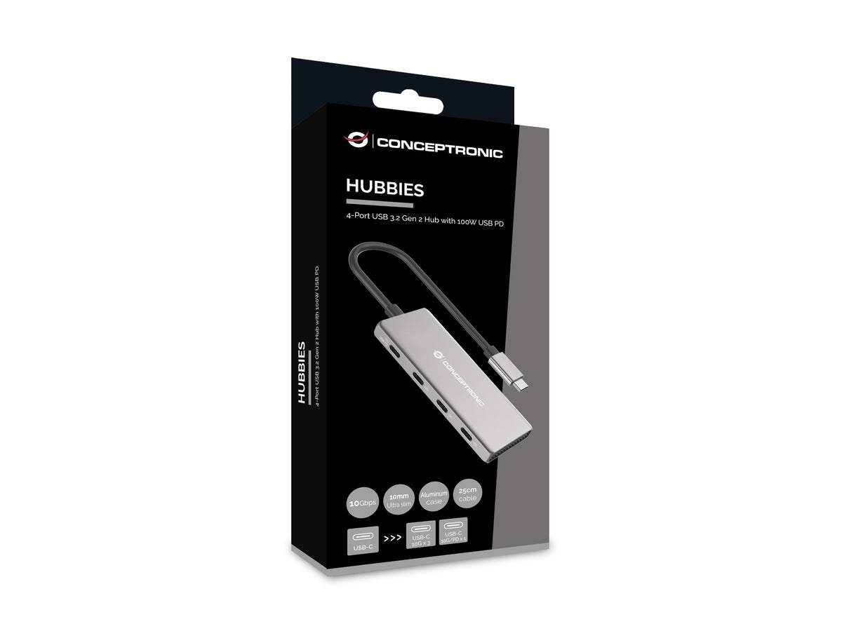 CONCEPTRONIC  4-1 Dock USB-C->3xUSB-C/100WPD         25cm gr