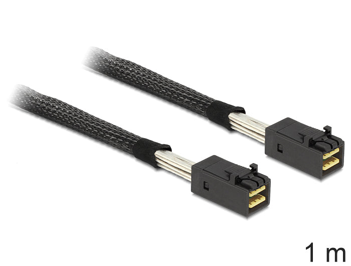 DeLOCK Mini SAS HD SFF-8643 to Mini SAS HD SFF-8643 Cable (black, 1 m)