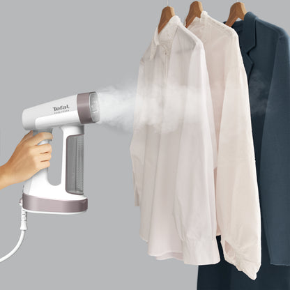Tefal Pure Force DT8765E0 Handheld Garment Steamer, 0.18 L, 1800 W, Black/Cinnamon