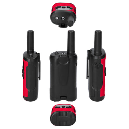Alecto Walkie Talkie Set of 2 for Kids, range 7 km, red/black