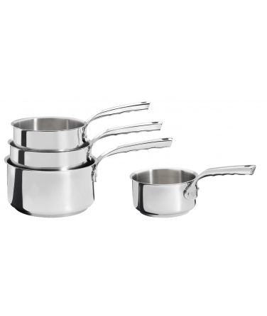 De Buyer Milady Stainless Steel Induction Pots Set, 4-piece (14, 16, 18, 20 cm)