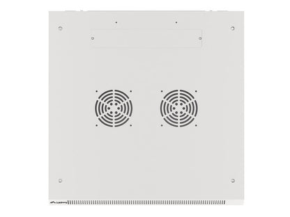 Lanberg wall-mounted installation rack cabinet 19'' 12U 600x600mm gray (glass door)