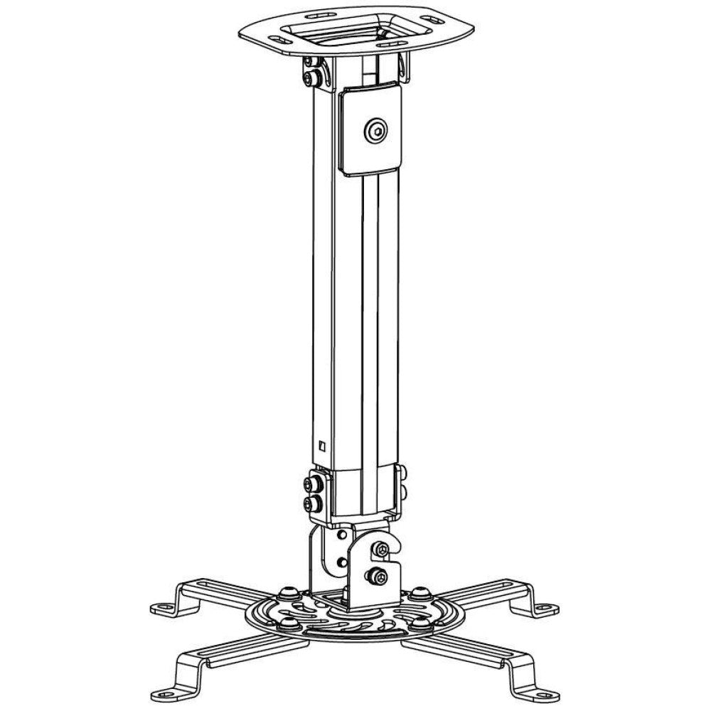 Techly Projector Ceiling Support Extension 545-900 mm Silver ICA-PM 18M