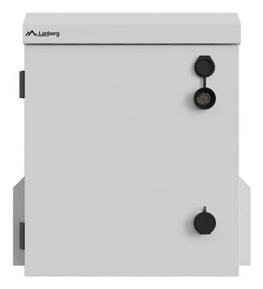 Lanberg WAH1-3240-00S 10" Wall-Mounted Hermetic Rack Cabinet IP55 for Wall/Pole Mounting 320x220x400 Grey (Assembled)