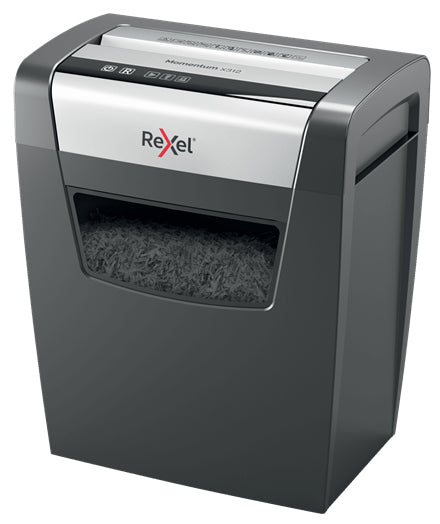 Rexel Momentum X312 paper shredder Particle-cut shredding Black, Grey