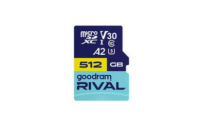 GOODRAM microSDXC 64GB V30 A2 UHS-I U3 RIVAL with Adapter