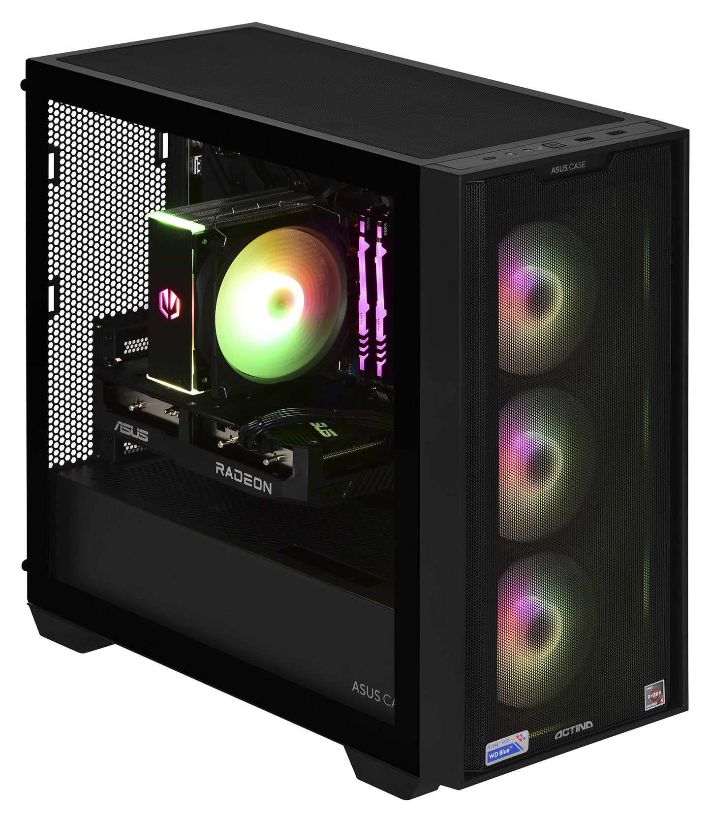 Actina 5901443335832 Υπολογιστής AMD Ryzen™ 5 5600, 16 GB DDR4-SDRAM, 1 TB SSD, AMD Radeon RX 7600, Mini Tower, Μαύρο