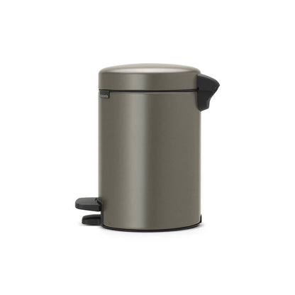 Brabantia NewIcon Pedal Bin, 3L Confident Platinum