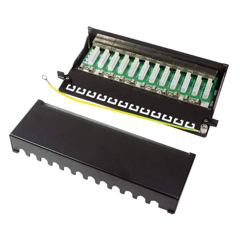 LogiLink Patch Panel Table/Wall Cat.6 STP 12 Ports, Black