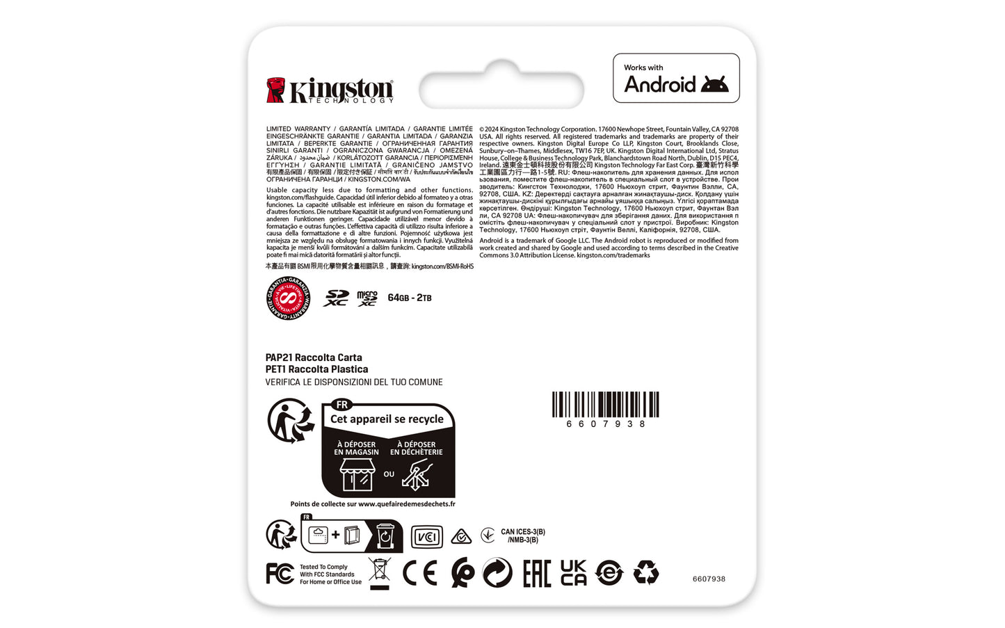 Kingston Canvas Go! Plus 64 GB microSDXC (schwarz, UHS-I U3, Class 10, V30, A2)